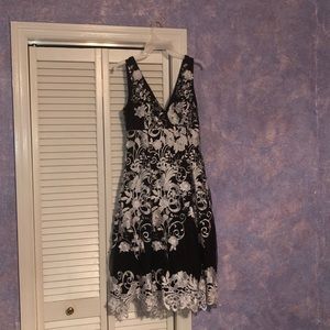 Floral Formal Idan Maddox B&W Dress